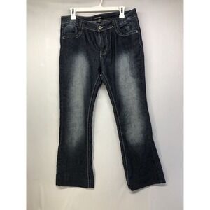 Roz & Ali Bootcut Denim Jeans Women's Size 14 Blue Mid Rise Dark Wash 5-Pocket